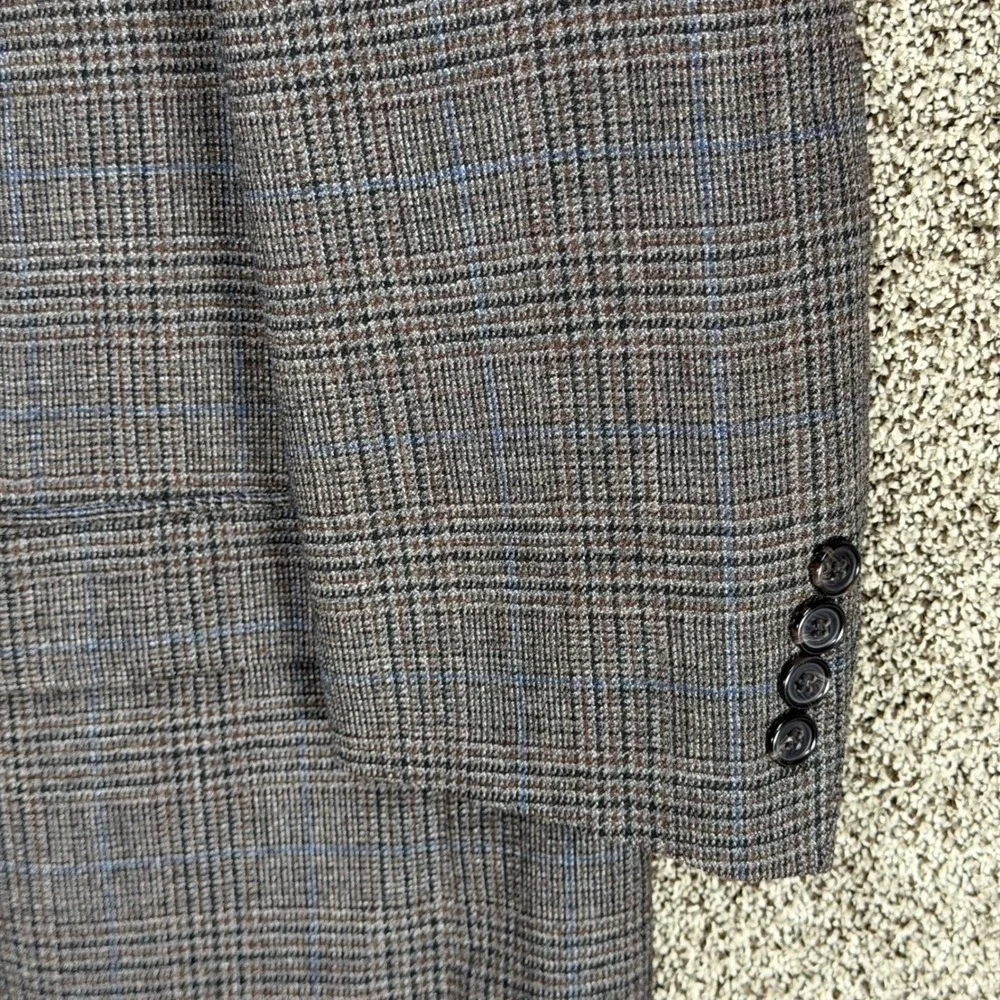 LAUREN RALPH LAUREN Blazer Mens 52R Gray Wool Glen Plaid Sport Coat Jacket